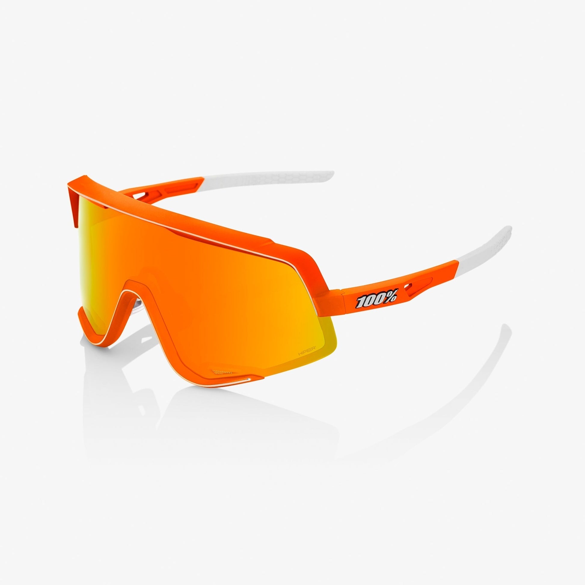 100% S3 Soft Tact Neon Orange HiPER Red Multilayer Sunglasses
