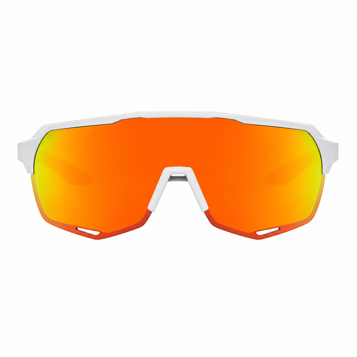 100% S2 Soft Tact Off White HiPER Red Multilayer Sunglasses