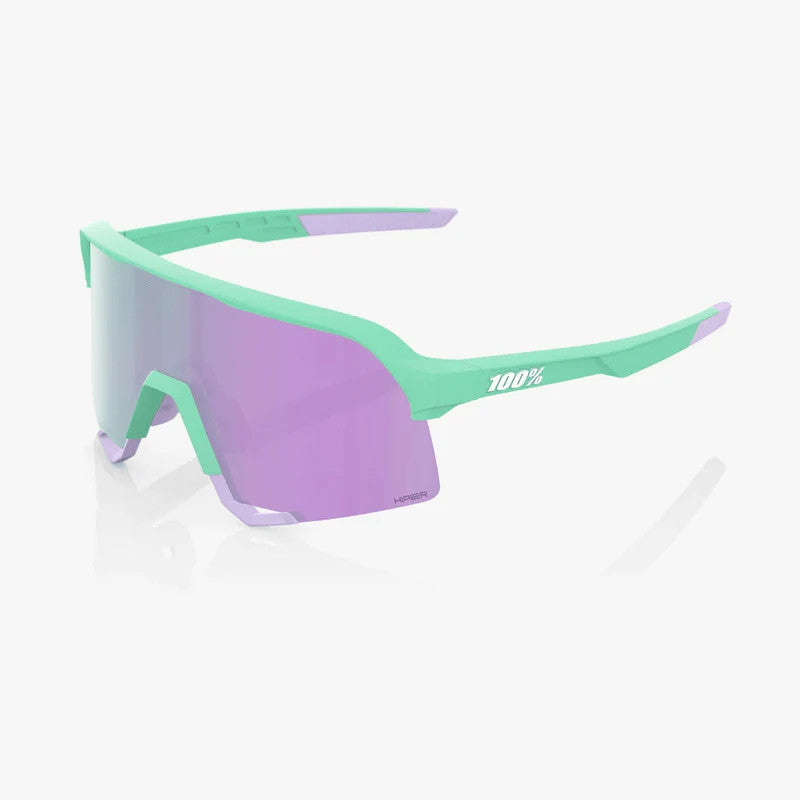 100% S3 Soft Tact Mint HiPER Lavender Sunglasses
