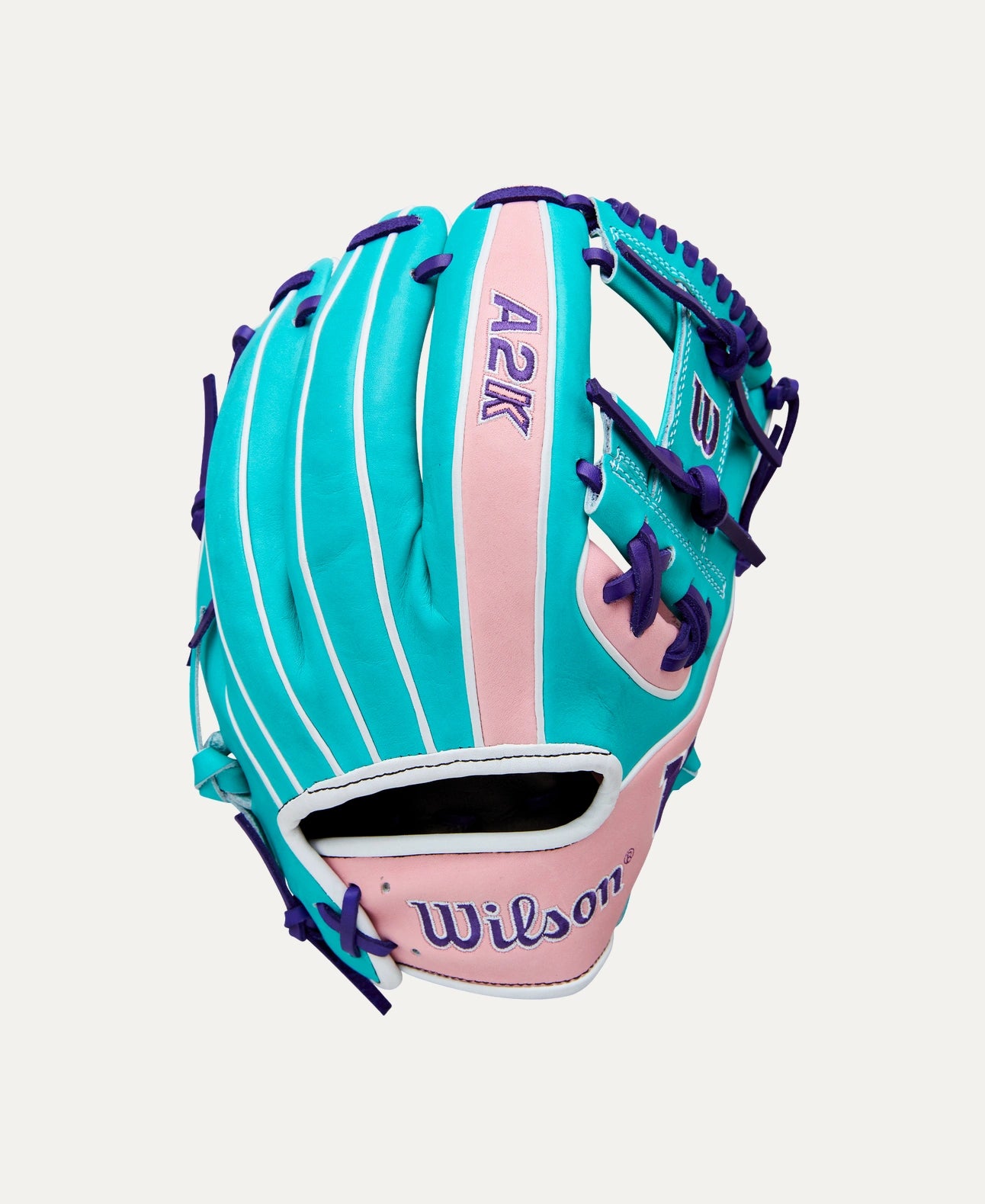 Wilson A2K 1786 11.5” Baseball Glove Pink/Teal/Purple