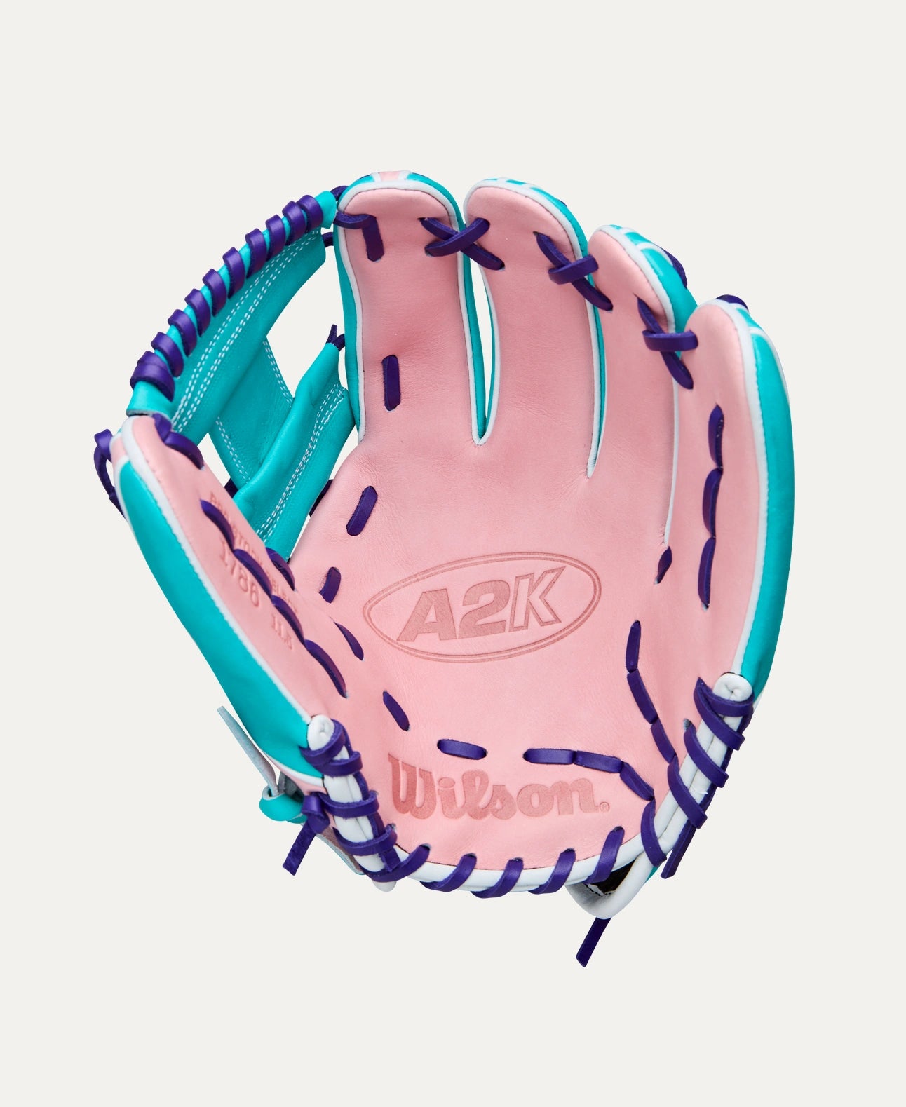 Wilson A2K 1786 11.5” Baseball Glove Pink/Teal/Purple