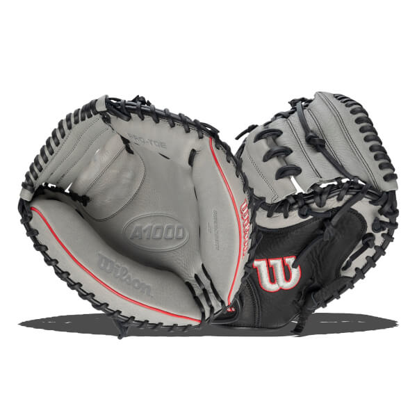 Wilson A1000 Catcher's Mitt Silver/black/red 33