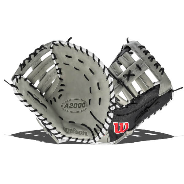 A2000 Firstbase Mitt Fastpitch 12.5" Gray/Black/Red